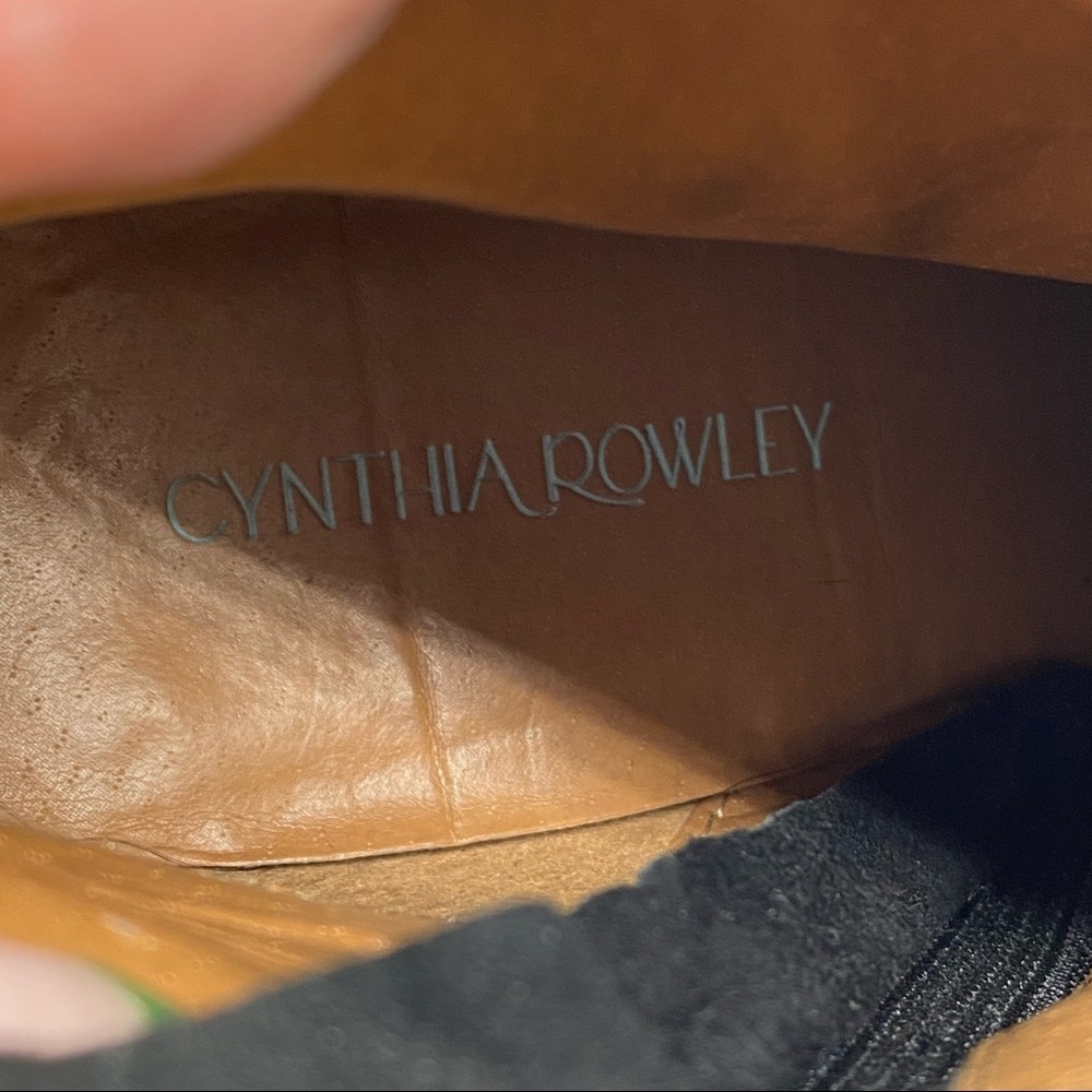 Cynthia Rowley-Black Suede Leather Round Toe Heel Mindy Bootie 37.5 / 7.5 US - Picture 5 of 8